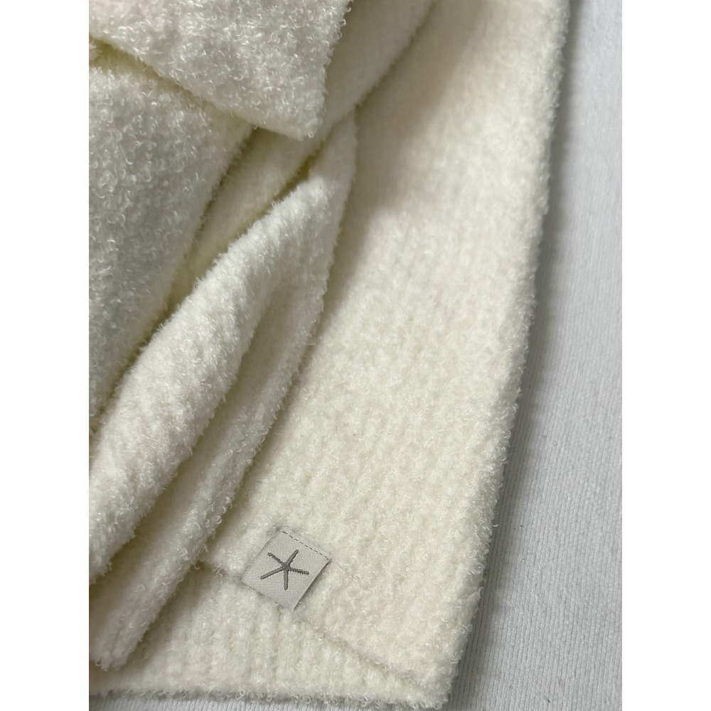 Barefoot Dreams CozyChic Ribbed Island Wrap Cardigan Womens 1X Petite Pearl Open - Picture 8 of 14